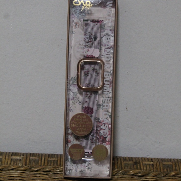 Cylo Pop.  Metal Mesh  Watch Band & Bumper Case. Color: Soft Rose Pink - Picture 5 of 5